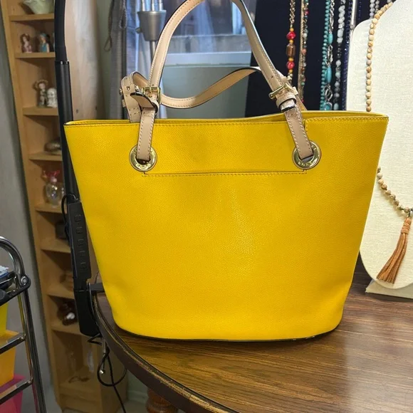 Michael Kors Bright Yellow Tote - Picture 3 of 13